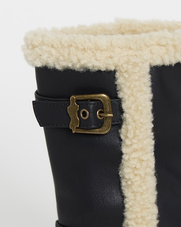 Heavenly Feet Yazmina Sherling Calf Boot - Wide Fit (E)