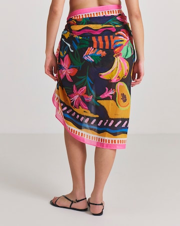 Fruit and Palm Print Sarong