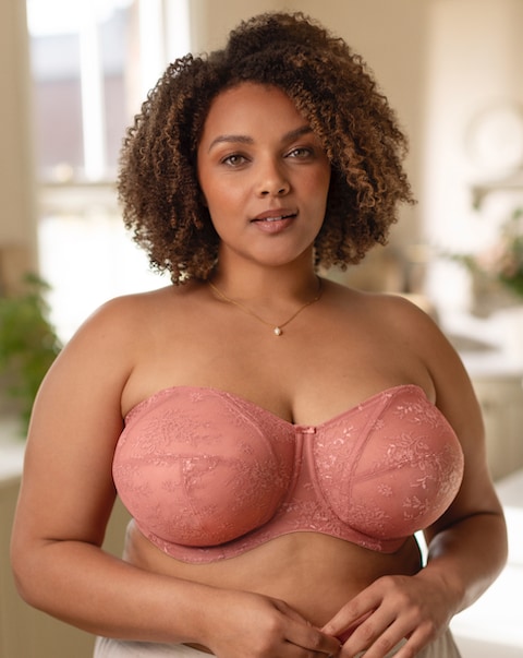 Goddess Verity Strapless Wired Bra Rosewood