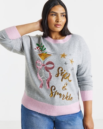 Sip & Sparkle Christmas Jumper