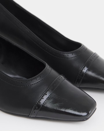 Autumn Flared Block Heel Court Shoes - Wide Fit (E)
