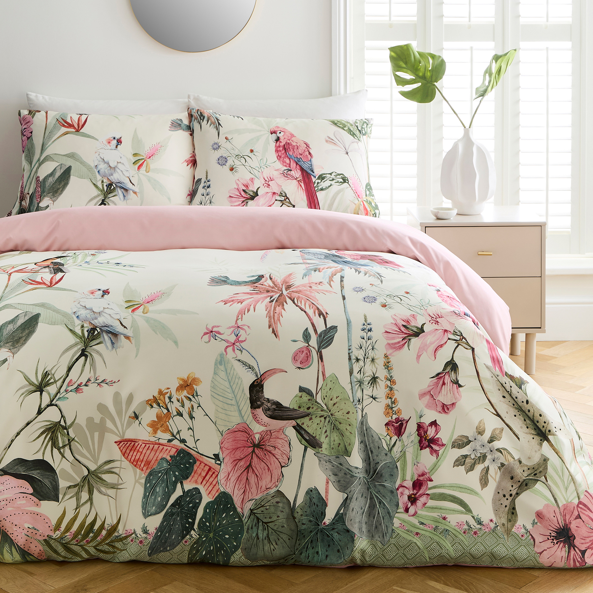 Floral print bedding set