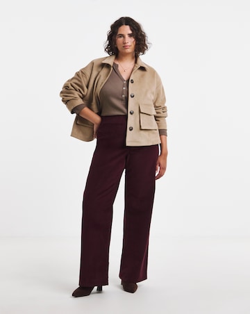Burgundy Cord Weekender Wide Leg Jegging