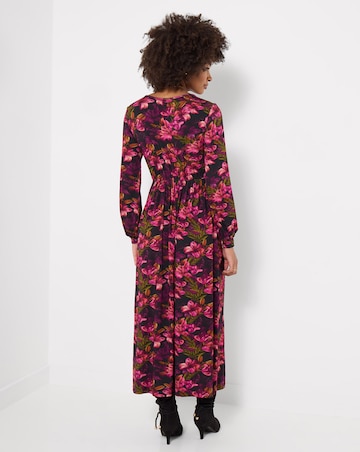 Joe Browns Lovely Lily Print Long Sleeve Jersey Midi Dress
