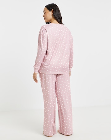 Pretty Secrets Heart Print Soft Knit Lounge Set