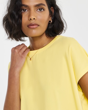 Simply Be Yellow Slouchy Dip Back T-Shirt