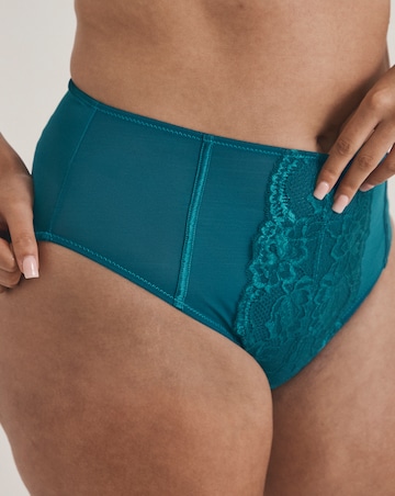 Pretty Secrets Lace Full Brief Knickers Teal