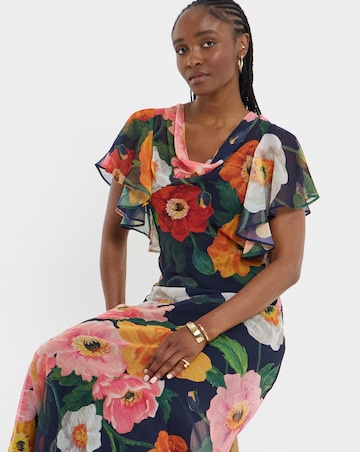 Hope & Ivy Jean Cowl Neck Maxi Dress