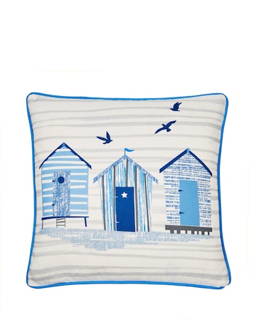 Fusion Beach Huts Outdoor Filled Cushion