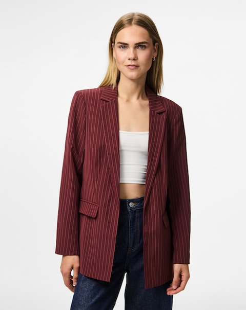 Pieces Bozzy Loose Striped Blazer