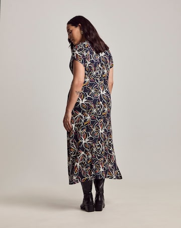 Julipa Printed Cap Sleeve Midi Dress