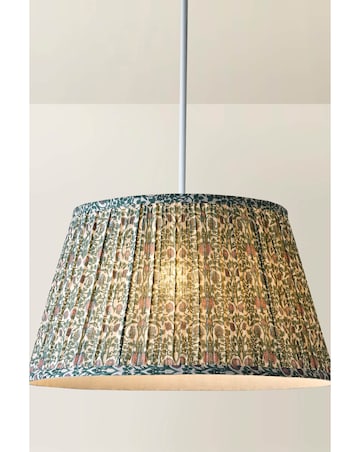 ValueLights Abel Large Tapered Floral Pleated Easy Fit Shade 45cm