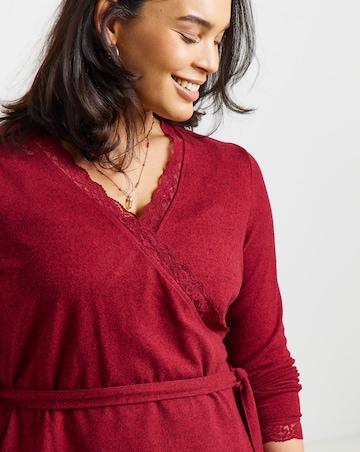 Simply Be Burgundy Cosy Wrap Top