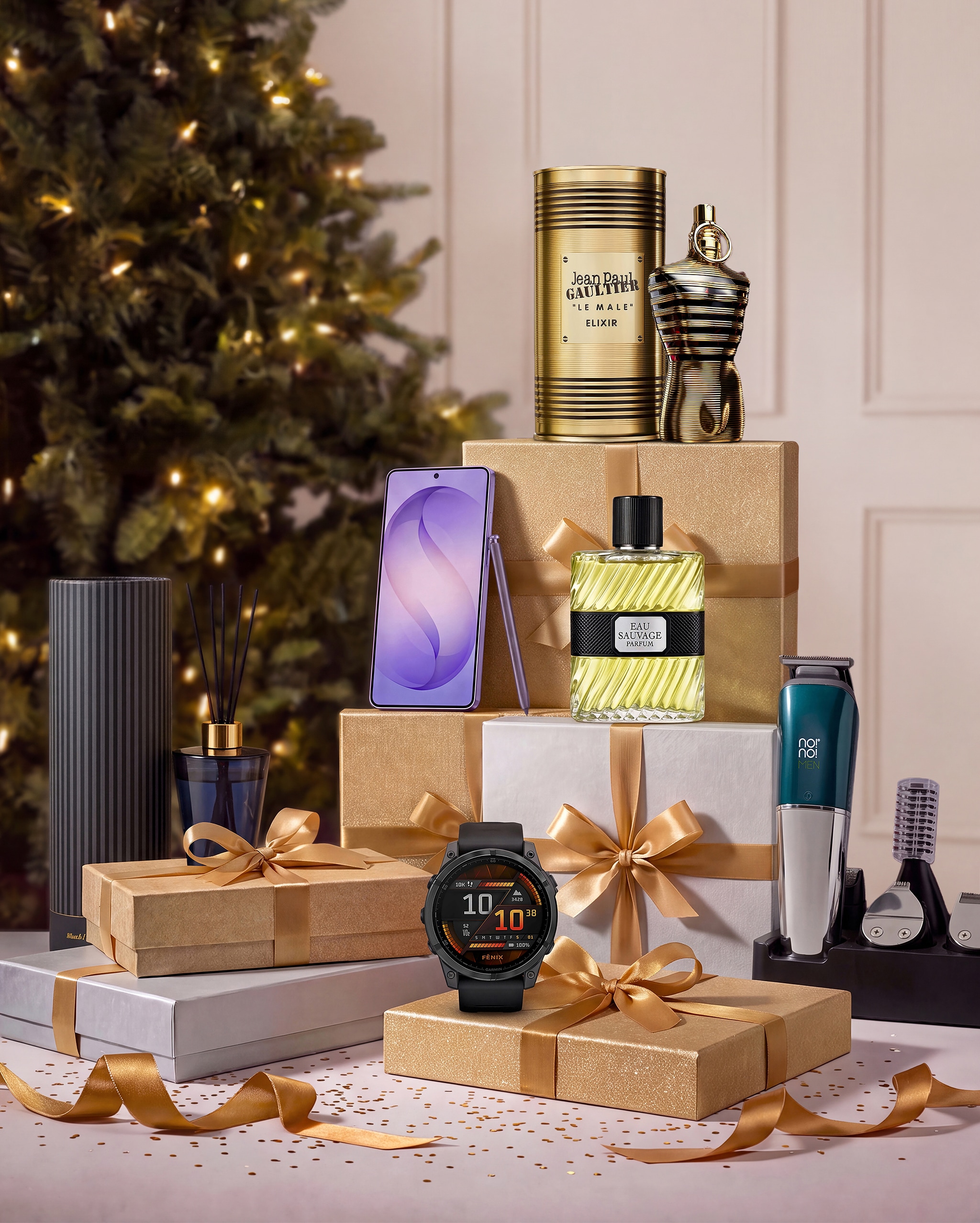 Selection of gifts for him