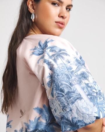 Joanna Hope Cotton Volume Printed Blouse
