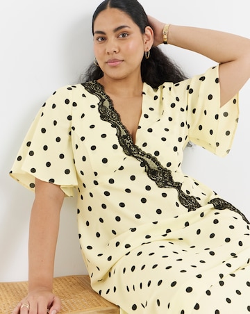Simply Be Asymmetric Lace Detail Dress