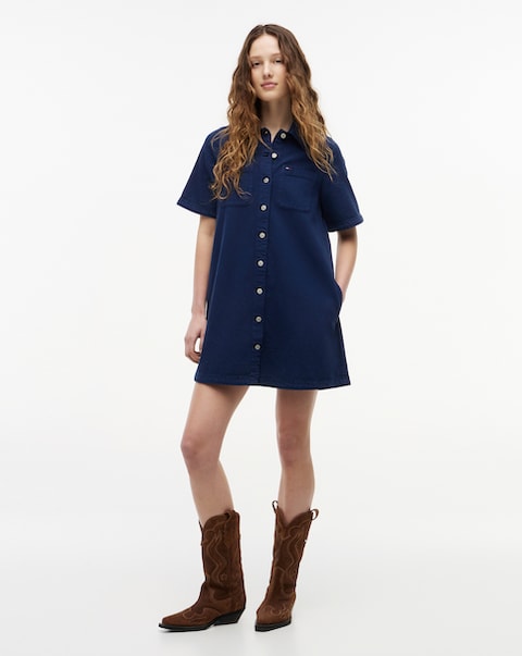 Tommy Jeans Twill A-Line Dress