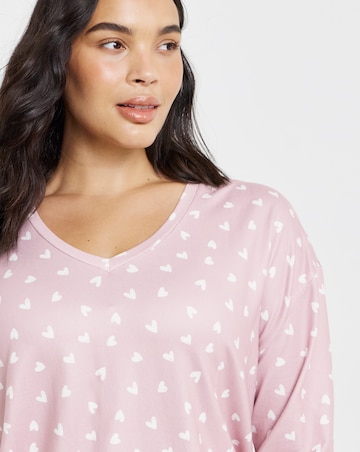 Pretty Secrets Heart Print Soft Knit Lounge Set