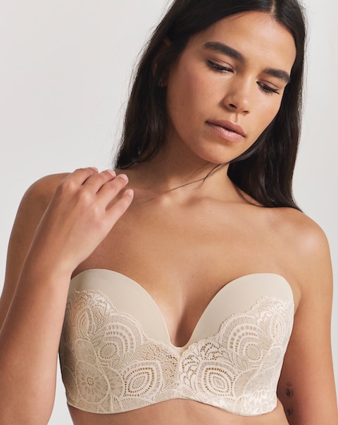 Wonderbra Refined Glamour Strapless Bra Pearl Beige