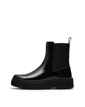 Clarks Torhill Maple Patent Chunky Boot Standard Fit