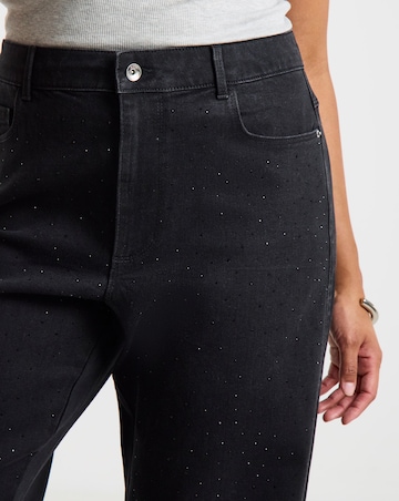 ONLY Snow High Waisted Rhinestone Denim Jean