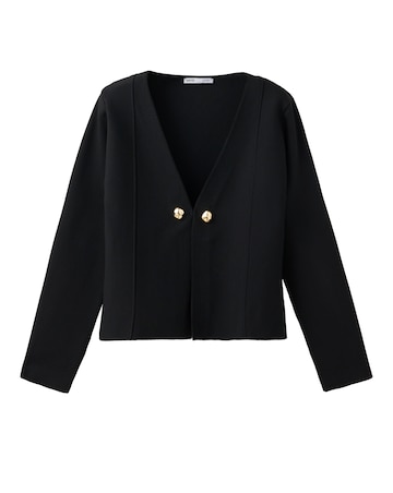 Mango Knitted Jacket With Jewel Buttons