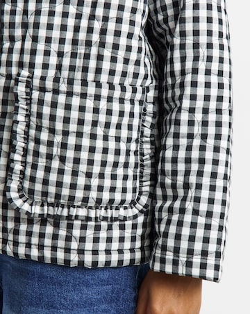 Simply Be Black Quilted Gingham Jacket