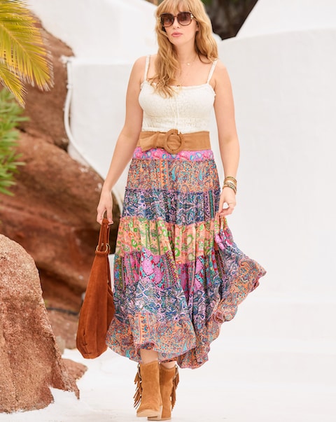 Boho Dreams Tiered Maxi Skirt