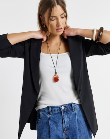 Black Single Breasted Blazer