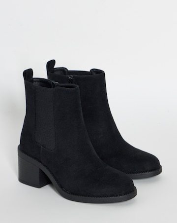 Aisha Block Heel Chelsea Ankle Boots - Wide Fit (E)