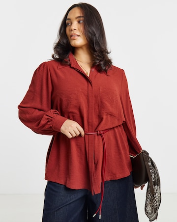 Simply Be Rust Utility Pocket Shirt