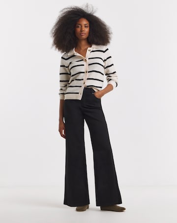 Black 24/7 Stretch Wide Leg Jeans