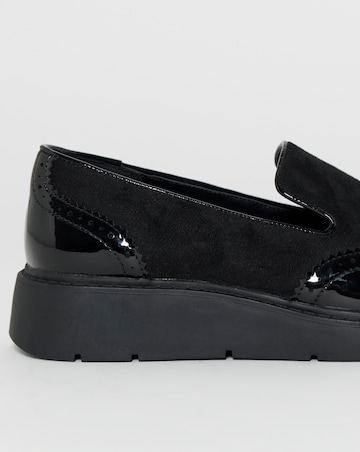 Claire Low Wedge Contrast Loafers - Extra Wide Fit (EEE)