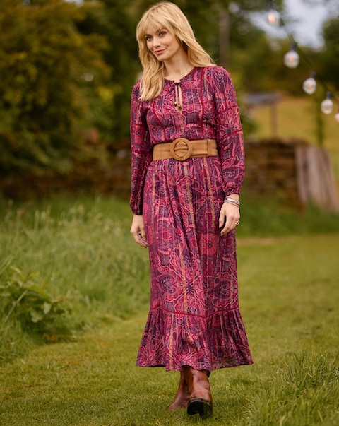 Joe Browns Beautifully Boho Long Sleeve Maxi Dress