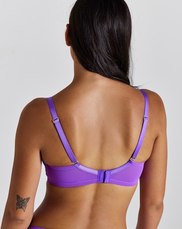 Ann Summers Sexy Lace Planet Two Tone Padded Plunge Bra Purple
