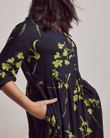 Julipa Navy Printed Midi Dress