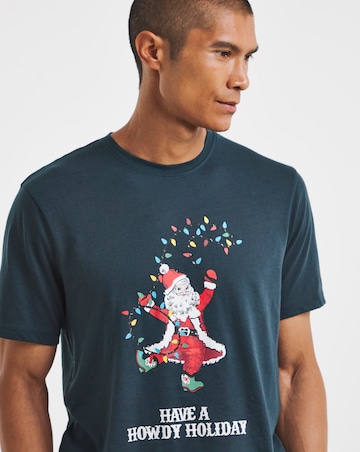 Pretty Secrets Western Santa Family Pyjamas - Mens