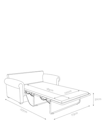 Jay-Be Heritage Brushed Twill 2 Seater Sofa Bed with E-Pocket Mattress