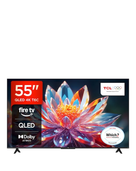 TCL 55T6C-UK 55in 4K QLED HDR Smart Fire TV with Freely