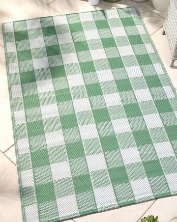 Gingham Outdoor Rug