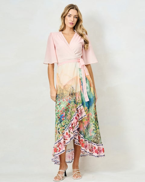 Hope & Ivy Morocco Maxi Wrap Dress