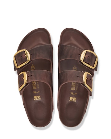 Birkenstock Arizona Big Buckle Oiled Leather Mule Sandals - Standard Fit
