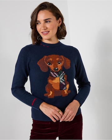 Joe Browns Trixie Embroidered Sausage Dog Jumper
