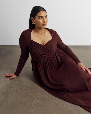 Joanna Hope Draped Bodice Jersey Midi Dress
