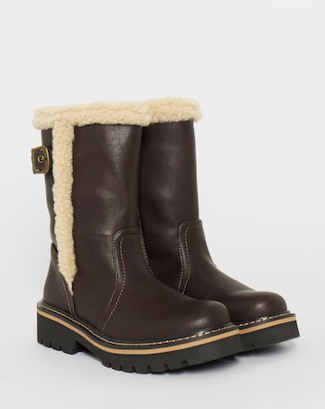 Heavenly Feet Yazmina Sherling Calf Boot - Wide Fit (E)