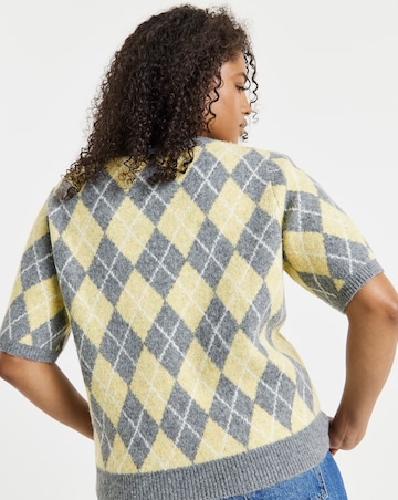 Argyle Short Sleeve Jumper