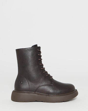 Heavenly Feet Fern Lace Up Chunky Boot - Wide Fit (E)