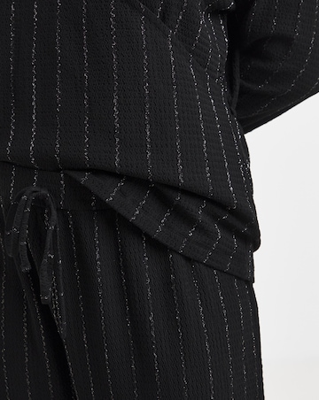 Simply Be Black Stripe Lurex Bottom