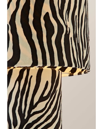 ValueLights Nessa Zebra Velvet Table Lamp