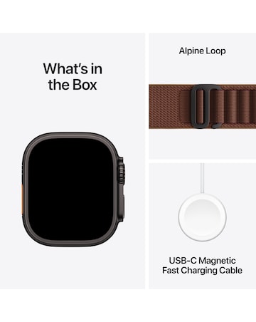 Apple Watch Ultra 4 GPS + Cellular 49mm - Titanium/Burgundy Alpine Loop - L